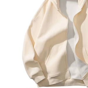 Sweat à capuche entièrement zippé personnalisé – 100 % coton molletonné de qualité supérieure, couleur unie, fermeture éclair intégrale, coupe confortable, OEM et marque privée - Product Image 6