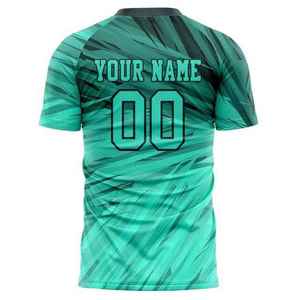 เสื้อฟุตบอลแขนสั้นดีไซน์ล่าสุด ชุดกีฬาสำหรับฝึกซ้อม เสื้อกีฬา พิมพ์ลายโลโก้ด้วยเทคนิค Sublimation เนื้อผ้านุ่ม เสื้อเจอร์ซีย์ฟุตบอล - Product Image 6