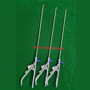 BISONS Portaagujas Curvo Laparoscópico al por Mayor 5x330mm Reutilizable de Acero Inoxidable, Juego de 3 Piezas - Product Image 4