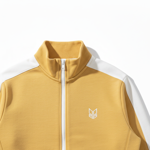Street Wear High Quality <b>White</b> Sleeve Panels Embroidered Logo <b>Zip</b>-<b>Up</b> Sporty Style Regular Fit Autumn Wear - Product Image 5