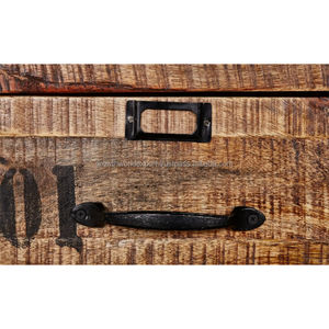 Chariot de cuisine moderne en bois massif avec caisses amovibles, porte-serviettes, chariot de service et station de rangement mobile - Product Image 4