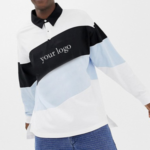 Nouvel Arrivage T-shirt Homme Streetwear Américain en Polyester Lourd Personnalisable avec Logo Audacieux Imprimé et Rayures par Transfert Thermique - Product Image 1