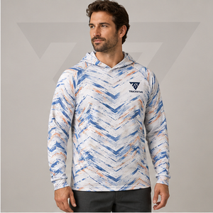 Camisa de Pesca con Capucha y Estampado Chevron Personalizado, Manga Larga, Secado Rápido, Ligera, UPF 50, Unisex, Sudadera de Pesca Sublimada - Product Image 4