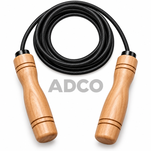 Cuerda para Saltar con Mango de Madera, Cuerda Trenzada de PVC, Equipo de Ejercicio para Gimnasio, Entrenamiento Cardiovascular, Deportes y Ejercicio Físico - Product Image 6