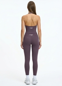 Ensemble de fitness personnalisé en gros pour femmes, avec décolleté en V profond, taille haute et effet push-up, pour l'entraînement actif, conception personnalisée et service OEM - Product Image 6