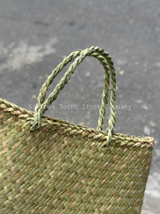 Grand Sac Kete Tressé en Jonc de Mer, Sac Kete Maori Tressé, Sac Fourre-tout Durable, Sac en Lin Tressé à la Main, Petite Taille, Directement de l'Usine au Vietnam - Product Image 3