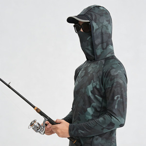 Vêtements de pêche d'extérieur unisexes, grande taille, confortables, UPF 50, imperméables, coupe-vent, respirants, antibactériens, séchage rapide, manches longues - Product Image 1