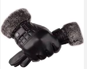 Custom Leather <b>Gloves</b> Waterproof <b>Warm</b> Insulated Touchscreen Winter Cycling Outdoor Soft Lined Unisex - Product Image 4