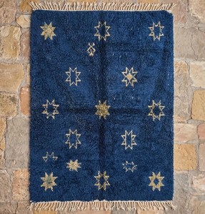 Alfombra Bereber Marroquí de Lana 100% de Alta Calidad, Anudada a Mano, Lavable, para Sala de Estar y Pasillo - Product Image 1