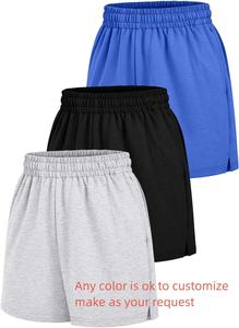Pantalones Cortos Deportivos Cómodos para Senderismo, Casuales de Verano para Chicas, Atléticos, de Gimnasio, Personalizados, de Felpa Francesa, 100% Algodón, para Mujer - Product Image 4