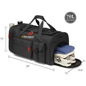 HUSKY SPORTSWEAR High Quality Polyester Convertible <b>Backpack</b> Duffel Zipper Hasp Closure Camouflage Anti-Theft USB Charging - Product Image 2