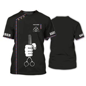 Fashion Collection Wholesale New Arrival Barber Shop Uniform Hair Eco-friendly Design Shirt <b>top</b> Adjustable Barber Salon Dress - Product Image 6