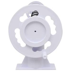 Enrouleur et dérouleur de bâche de piscine réglable en aluminium et plastique argenté et blanc - Product Image 4