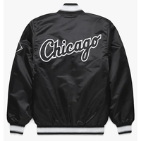 Nouvelle collection 2025 de blousons bomber universitaires pour hommes, en satin, style varsity, 100% polyester, blouson bomber décontracté pour hommes