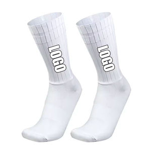 High Grade Anti-Slip <b>Silicone</b> Grip White Line Design Bicycle & Running Performance <b>Socks</b> Comfortable & Durable Made In Pakistan - Product Image 2