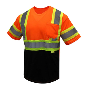 T-shirt de sécurité à manches courtes haute visibilité, vêtements de travail réfléchissants, t-shirt de travail personnalisé - Product Image 6