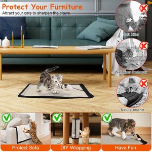 Small 14.96x11.42in <b>Cat</b> Scratcher Natural Sisal <b>Scratching</b> Mat for <b>Cats</b> <b>Cat</b> <b>Trees</b> & Scratcher Product Category - Product Image 3