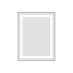 Specchio LED da Bagno 24 X 28 Pollici con Illuminazione Frontale e Posteriore, Montaggio a Parete, Cornice in Alluminio, Antiappannamento, Memoria 3 - Product Image 2