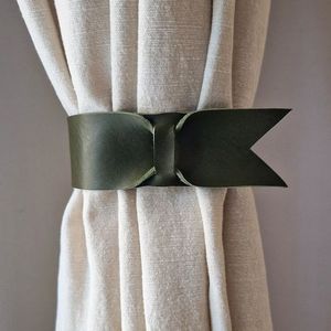 Modern Leather Butterfly Napkin Ring Green Decorative <b>Table</b> Accessory - Product Image 1