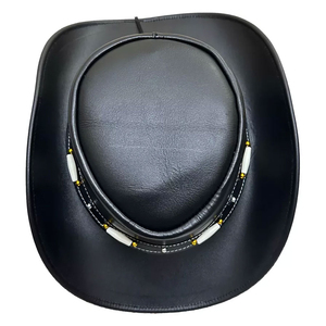 Chapeaux de cowboy western personnalisés, nouveau style tendance pour un usage quotidien, en cuir véritable pour hommes, logo personnalisé - Product Image 5