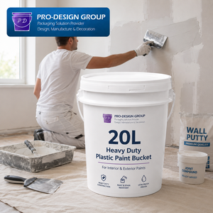 20L Heavy Duty Plastic Putty Bucket with Flat Lid for Construction Paste and Wall Putty - Product Image 6