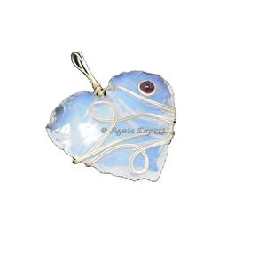 Meilleure vente pendentif indien en cristal naturel fait à la main pierre précieuse de guérison opale lune Citrine cornaline fil enroulé - Product Image 5