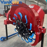 Machine à creuser des fossés pour rizières, montée sur tracteur, à double disque, profondeur 40 cm, pour canaux d'irrigation agricoles