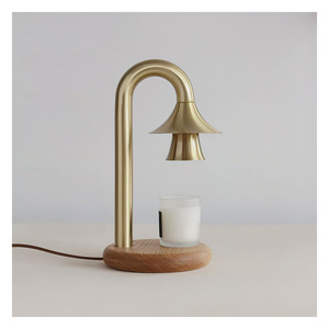 Premium Candle Warmer Table Lamp with <b>Dimmer</b> Switch Timer Control Metal Frame and Stylish Glass Dome - Product Image 3