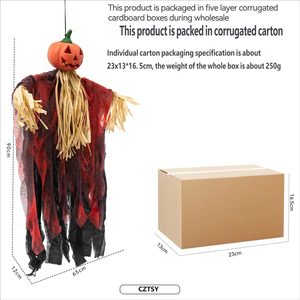 Nouvelle décoration suspendue d'Halloween de 3 pieds : Fantôme, Dieu de la Mort effrayant, Sorcière Épouvantail, pour la mise en scène de maison hantée et de fête - Product Image 4