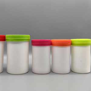 ขวดพลาสติก PE แบบกำหนดสีเองได้จากโรงงาน VN ขนาด 150 มล. 200 มล. ปากกว้างแบบพลิก ทรงกระบอก สำหรับเม็ดฟู่ เม็ดแคลเซียม - Product Image 4