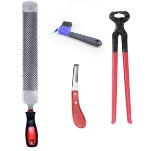 Juego de Herramientas de Herrador para Recorte de Herraduras, Incluye Lima para Pezuñas, Cortaúñas para Caballos, Cuchillo, Cepillo, Profesional 5 en 1 - Product Image 1