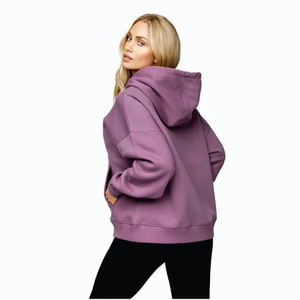 Ensemble de jogging pour femme à capuche, couleur unie, haut court à manches longues, pantalon long décontracté, 2 pièces, tricoté pour l'hiver, 100 % coton molletonné, séchage rapide - Product Image 6