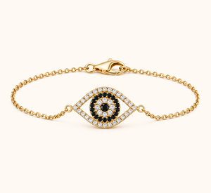 925 Sterling Silver Christian Protection Bracelet Gold Plated Zircon Chain Link Fine Jewelry <b>Gift</b> for Women Party & Wedding - Product Image 2