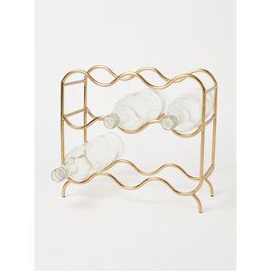 Moderno Estante para Vino de Metal Dorado, Soporte Independiente para 10 Botellas, Exhibidor Geométrico de Vino para Mesa, Almacenamiento de Vino para Encimera - Product Image 4