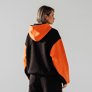 Sweat à capuche ample pour femme en molleton de coton 550 GSM, style streetwear hiver, coupe oversize - Product Image 1