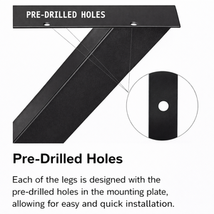 Heavy Duty Metal <b>Table</b> Legs <b>Square</b> Design for Dining <b>Table</b> Home Office Easy Install OEM EDPTBL000 - Product Image 3