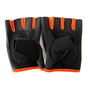 Gants de musculation unisexes personnalisables en cuir PU léger, demi-doigts, avec fermeture auto-agrippante, vente en gros d'usine - Product Image 6