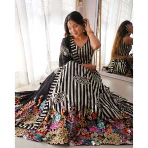 Designer Thread and Sequence Work Party Wear Saree para vestimenta profesional - Product Image 6