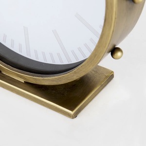 Round Gold Finished Metal <b>Table</b> <b>Clock</b> Elegant Desk <b>Clock</b> Perfect For Modern Office Decor And Luxury Study <b>Table</b> <b>Clock</b> From India - Product Image 2
