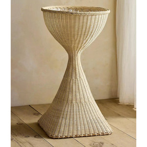 Rattan <b>Standing</b> urn rattan <b>vase</b> and planter made in Vietnam with wholesale price flower design - Product Image 1