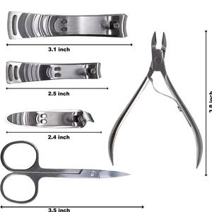 Ensemble de coupe-ongles en acier inoxydable pour manucure et pédicure avec étui, kit de toilettage portable pour adultes - Product Image 3