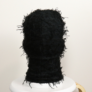 Wholesale Custom Logo Distressed Ski Mask Designer Winter Knitted Balaclava Full Face Cover - Product Image 2