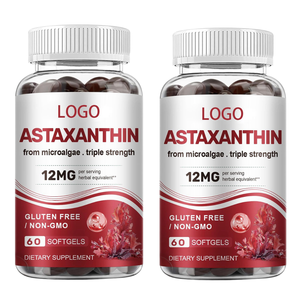 Cápsulas de Astaxantina de 12 mg, 60 Cápsulas de Suplemento de Astaxantina Natural Fresca en Cápsulas Blandas, Suministro al por Mayor desde India - Product Image 1