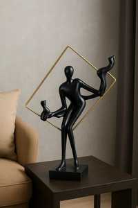 Aluminium Abstract Human Figurine Sculpture Modern Design Handmade Eco-Friendly Durable Tabletop Ornament 30x16x8cm for Home - Product Image 2