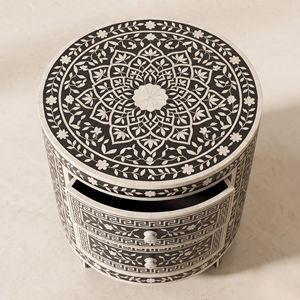 Mesa Auxiliar Personalizable Hecha a Mano con Incrustaciones de Hueso, Pieza Decorativa para el Hogar, Decoración de Interiores de Lujo, Artesanía Moderna, Regalo - Product Image 3