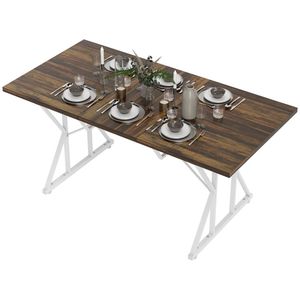 Tavolo da pranzo marrone per cucina e ufficio - Solo tavolo - Product Image 5