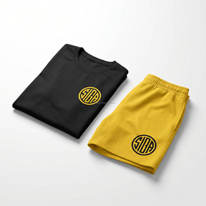 ชุดเสื้อยืดและกางเกงขาสั้นผู้ชายแบบกำหนดเอง ผ้าแคนวาส 220gsm ดีไซน์เรียบง่าย ระบายอากาศ แห้งเร็ว คอกลม สไตล์สตรีทแวร์ลำลอง - Product Image 6