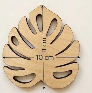 Monstera Leaf Laser Cut Solid Wood Coaster Handcrafted Heat Resistant Drink Mat <b>Table</b> <b>Protector</b> Coffee Tea Cup Holder Home Decor - Product Image 4