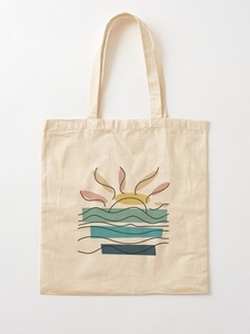 Bolsa de Mano de Lona con Estampado Personalizado, Costuras Resistentes, para Uso Diario, con Cierre de Cremallera, Reutilizable, Ecológica, para Compras - Product Image 1