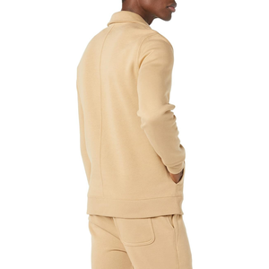 Sweat-shirt polaire pour homme avec logo personnalisé, col montant, demi-zip, coupe oversize, style pull à capuche - Product Image 3